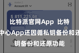 比特派官网App 比特派钱包中心App还因循私钥备份和还原